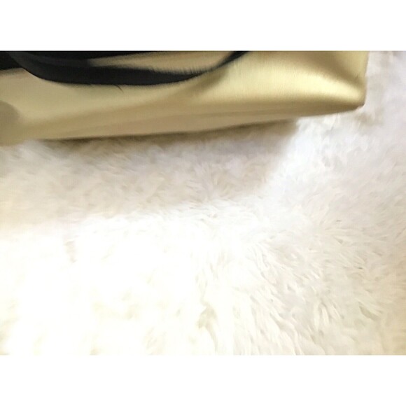 Kenneth Cole Reaction Tote Black Gold Color Block Medium Classic Preppy - Picture 5 of 10